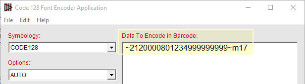 Enter Data to Encode