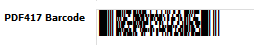PDF417 barcode in preview mode.