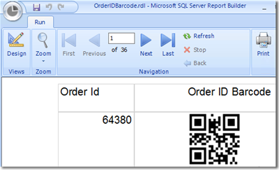 Native SSRS Barcode Generator for Reporting Services